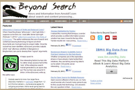 Beyond Search screen